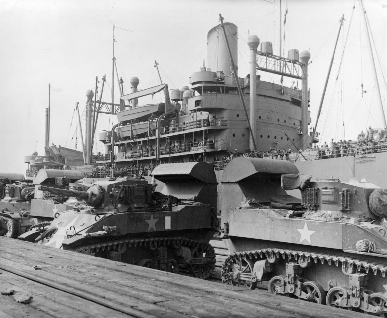 USS Lyon embarking for operation Husky