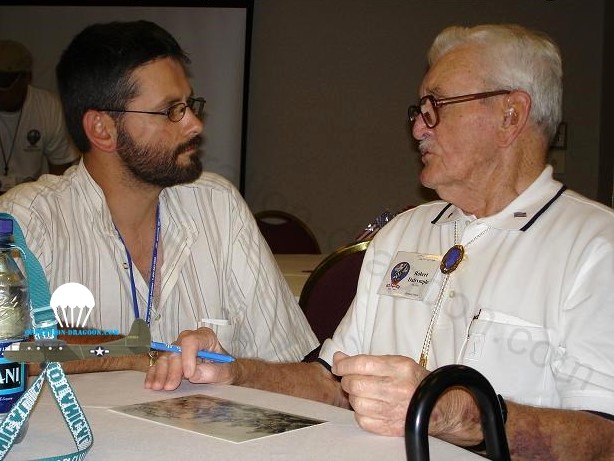 We met Robert DALRYMPLE many time and welcomed him in Southern France september  1994. He was a great supporter helping to preserve Airborne legacy. (Oregon reunion 2006) copyright soldi