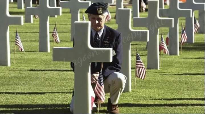 Gene FRICE 517th at Draguignan Rhone cemetery . Southern France . 60th anniversary.