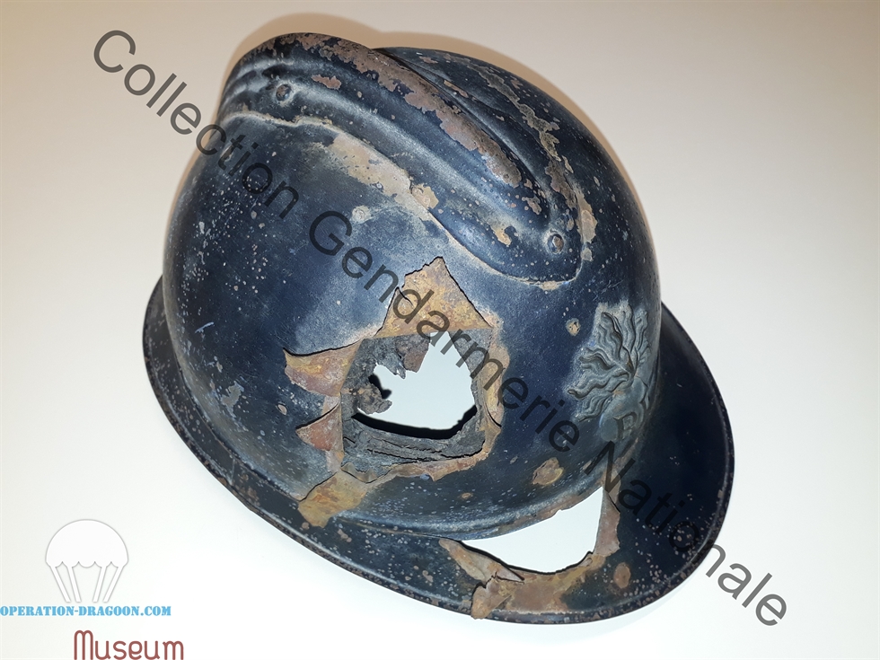 Casque du Gendarme SCHEER vue de face 