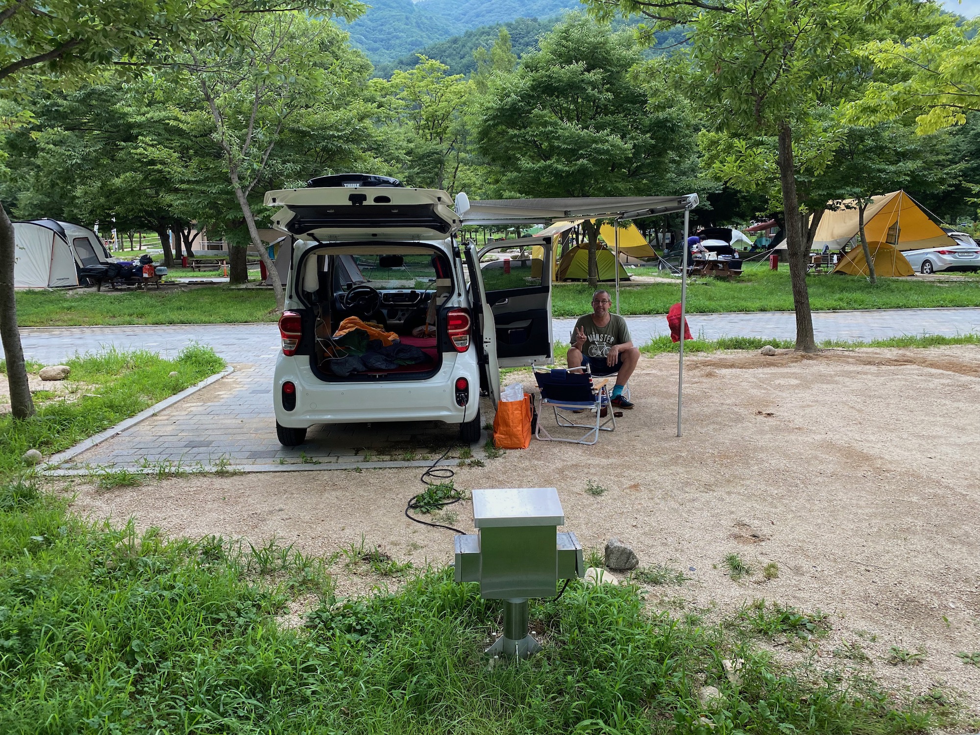 Seorak-dong Campingplatz - erst einmal Aufbauen