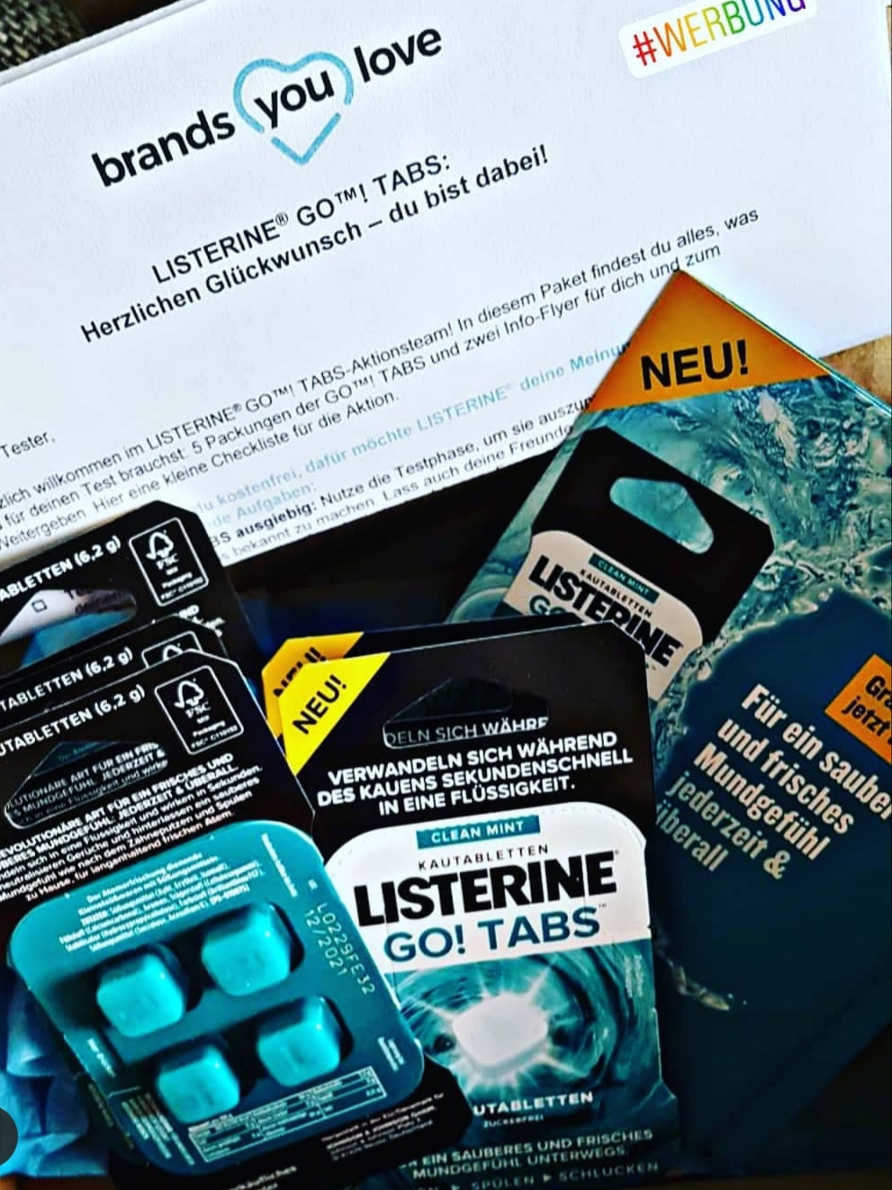 Auf BrandsYouLove "Listerine Go Tabs" gewonnen