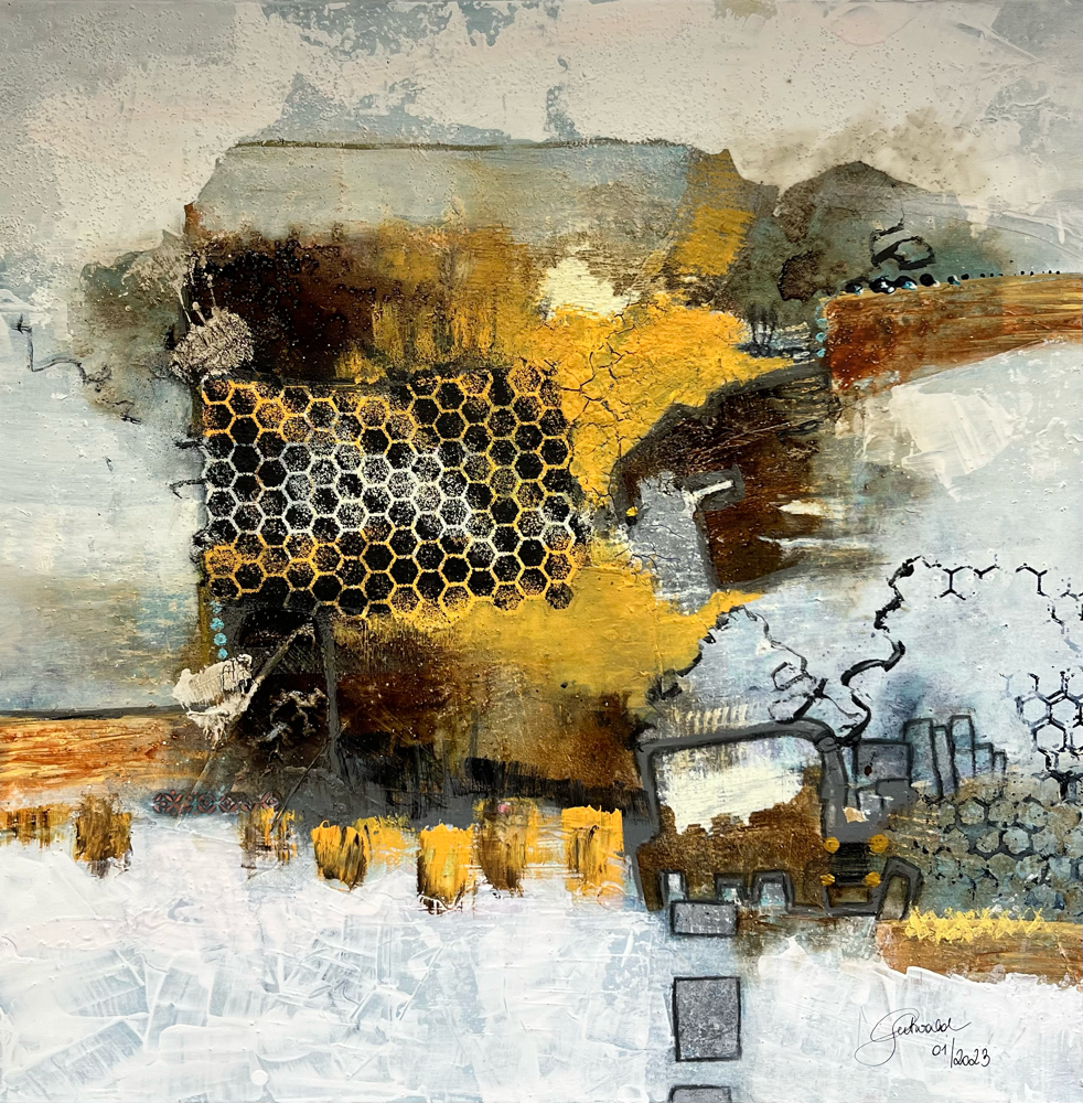 Titel: Der Übergang in die Traumwelt Größe 80 x 80 x 2 cm € 480,00
