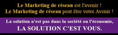 de nombreuse sociétés se mettent a distribuer leur produits par le biais du Marketing de Réseau et il ajoute "Le Marketing de Réseau peut être votre Avenir"