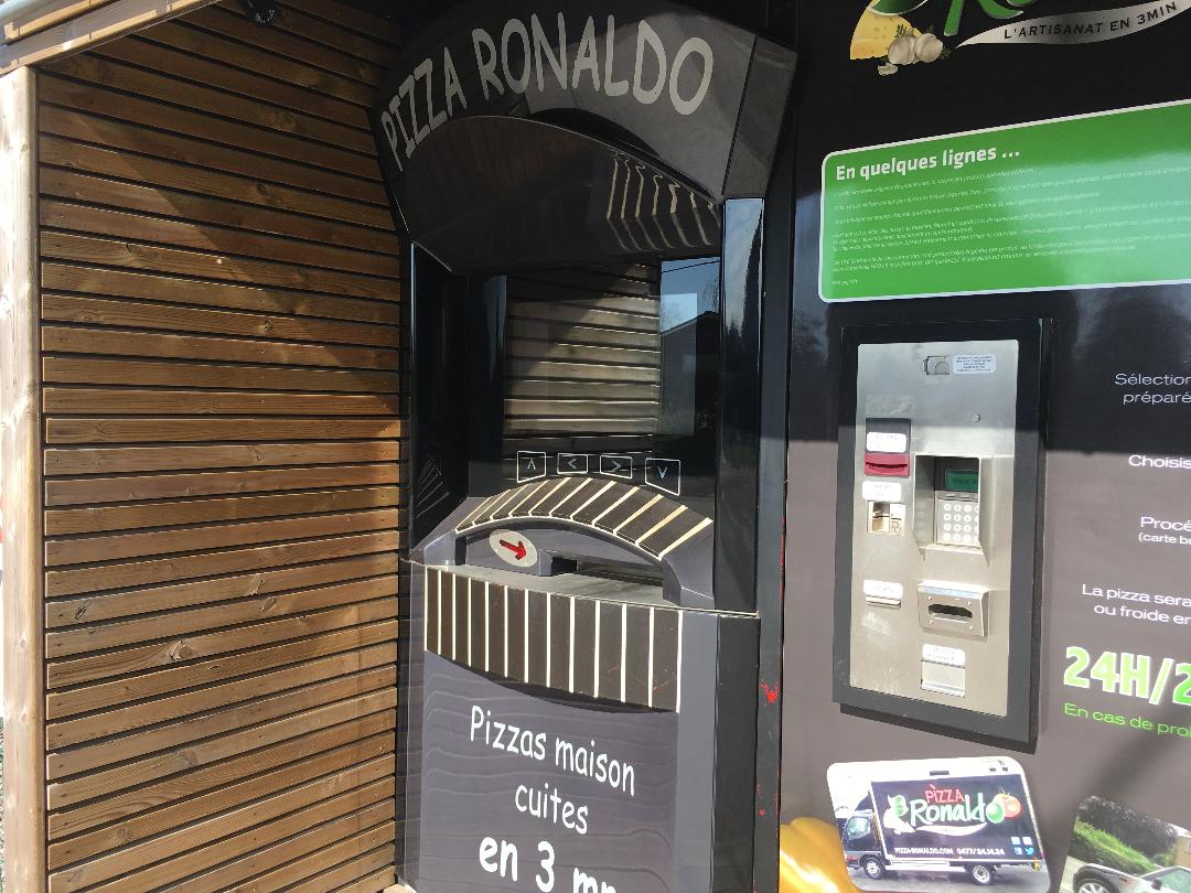Pizzas artisanales en distributeurs automatiques 24h/24 Pizza Ronaldo