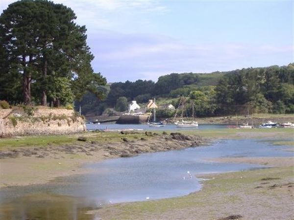 La rivière Aber Wrach à marée basse