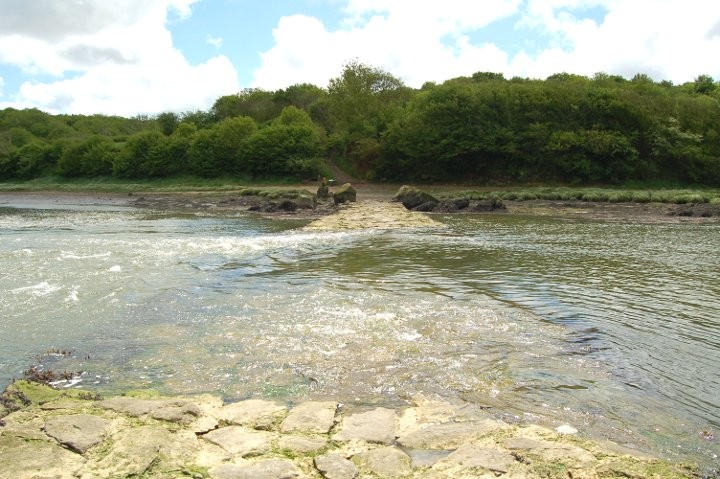 Devil's bridge at high tide