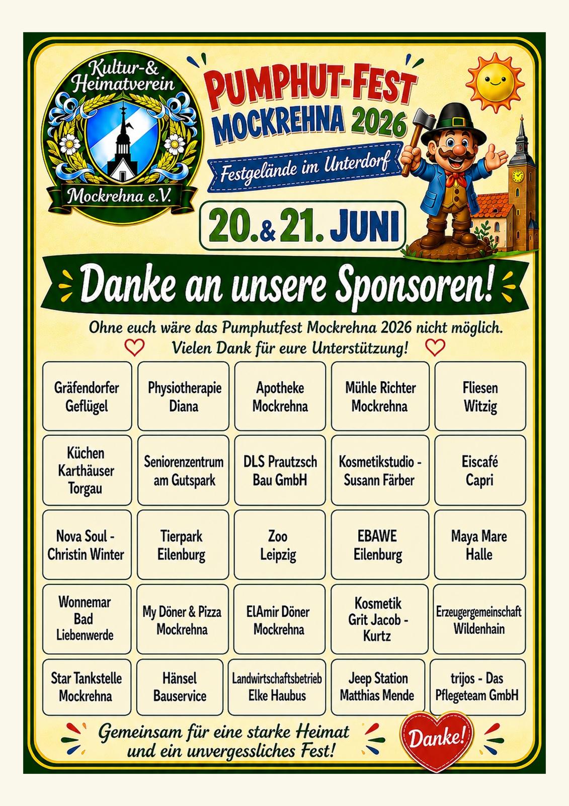 Vielen Dank an unsere vielen Unterstützer dieses Jahr. Viele sind seit Jahren dabei uns ermöglichen uns so unsere Veranstaltungen.