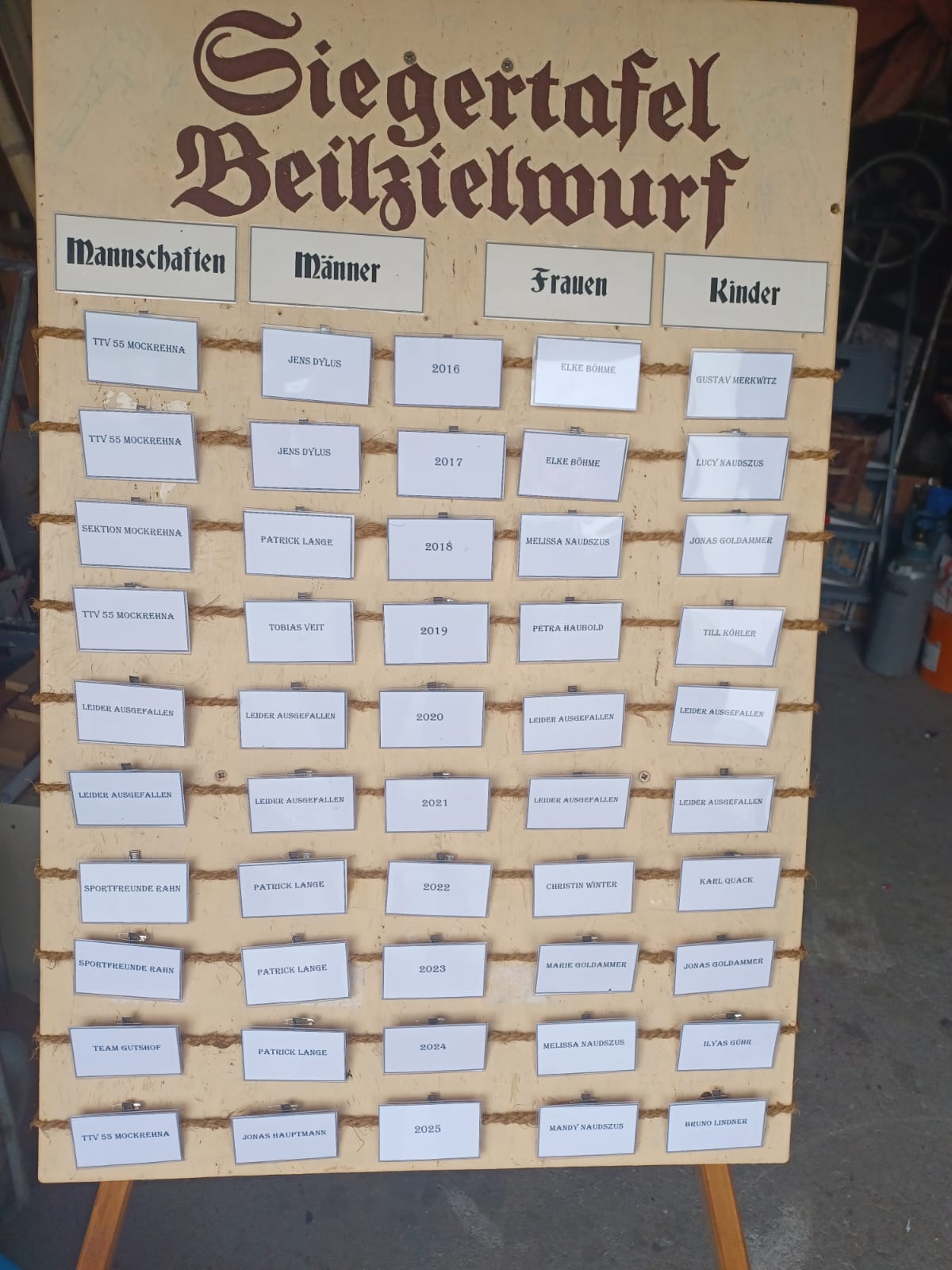 Die Siegerwand wird langsam voll