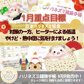 1月重点目標！ーハリネズミ健康手帳ー