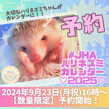 【発表・予約開始】#JHAハリネズミカレンダー2025