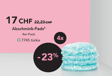 JEMAKO Abschmink-Pads türkis, 4er-Pack