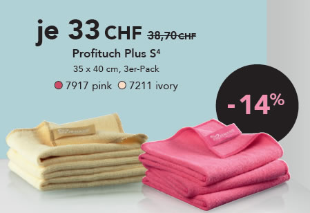 JEMAKO Profituch Plus S 35 x 40 cm, ivory, pink, 3er-Pack