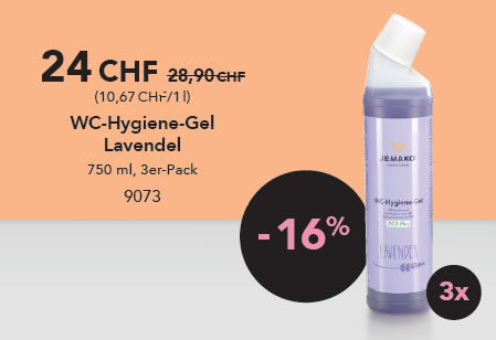 JEMAKO WC-Hygiene-Gel Lavendel, 750 ml, 3er-Pack
