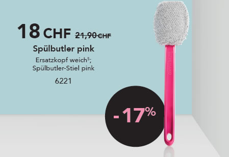 JEMAKO Spülbutler, pink mit Spülbutler-Kopf, weich