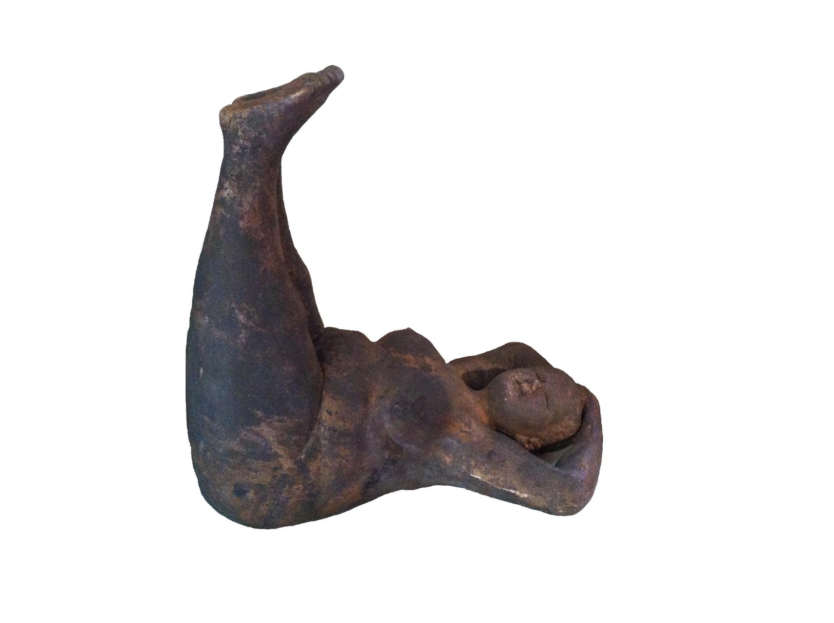 30  Frau in Kerze 2014  35x25x35cm   Bronze roh