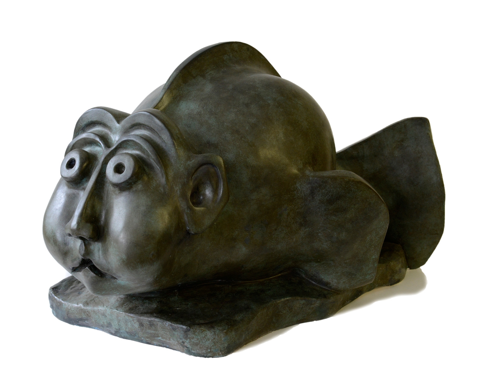 2  FischMensch gross  2007  80x57x46cm  Kunststein  