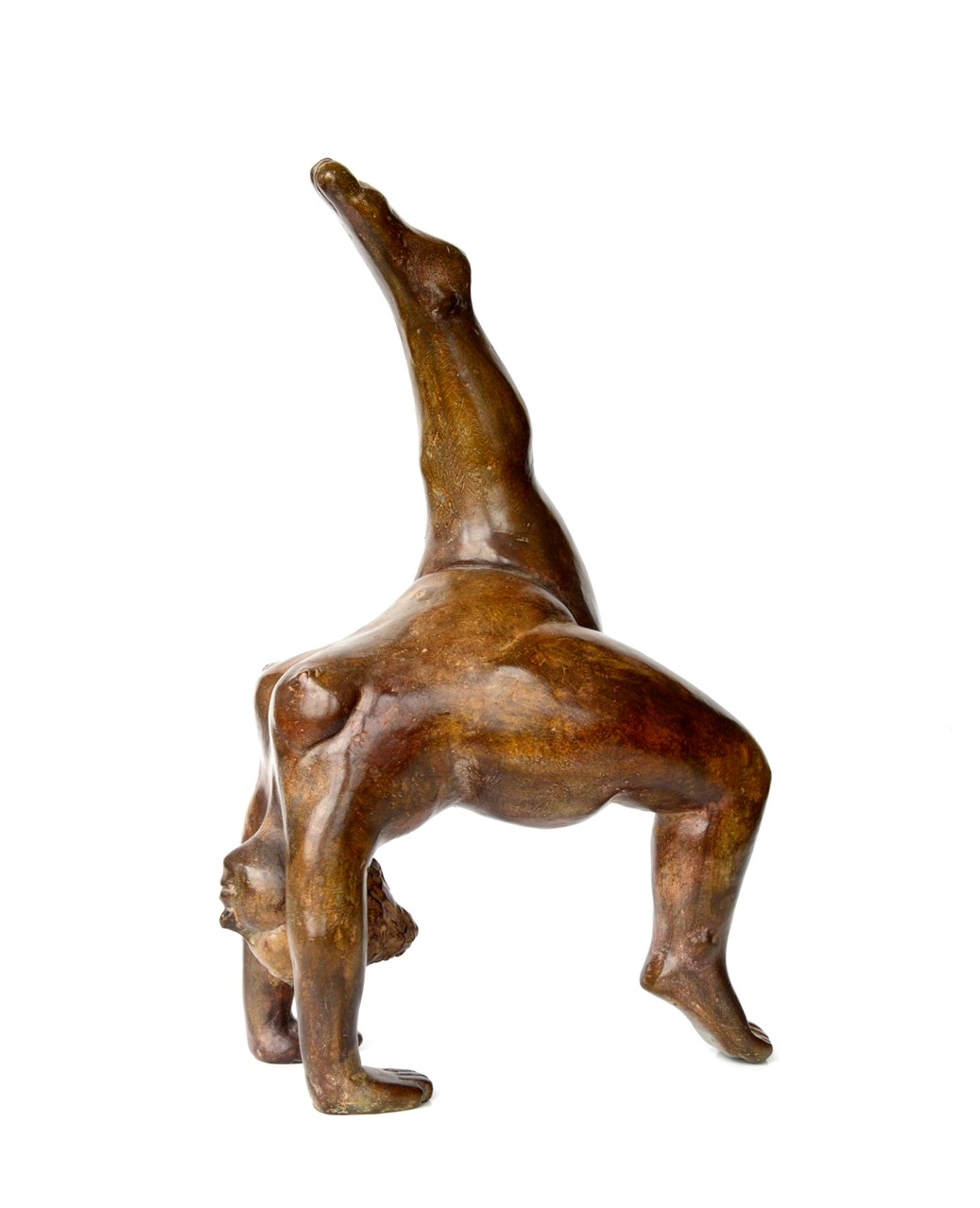 33  Frau im Handstand  2014   27x14x44cm   Bronze