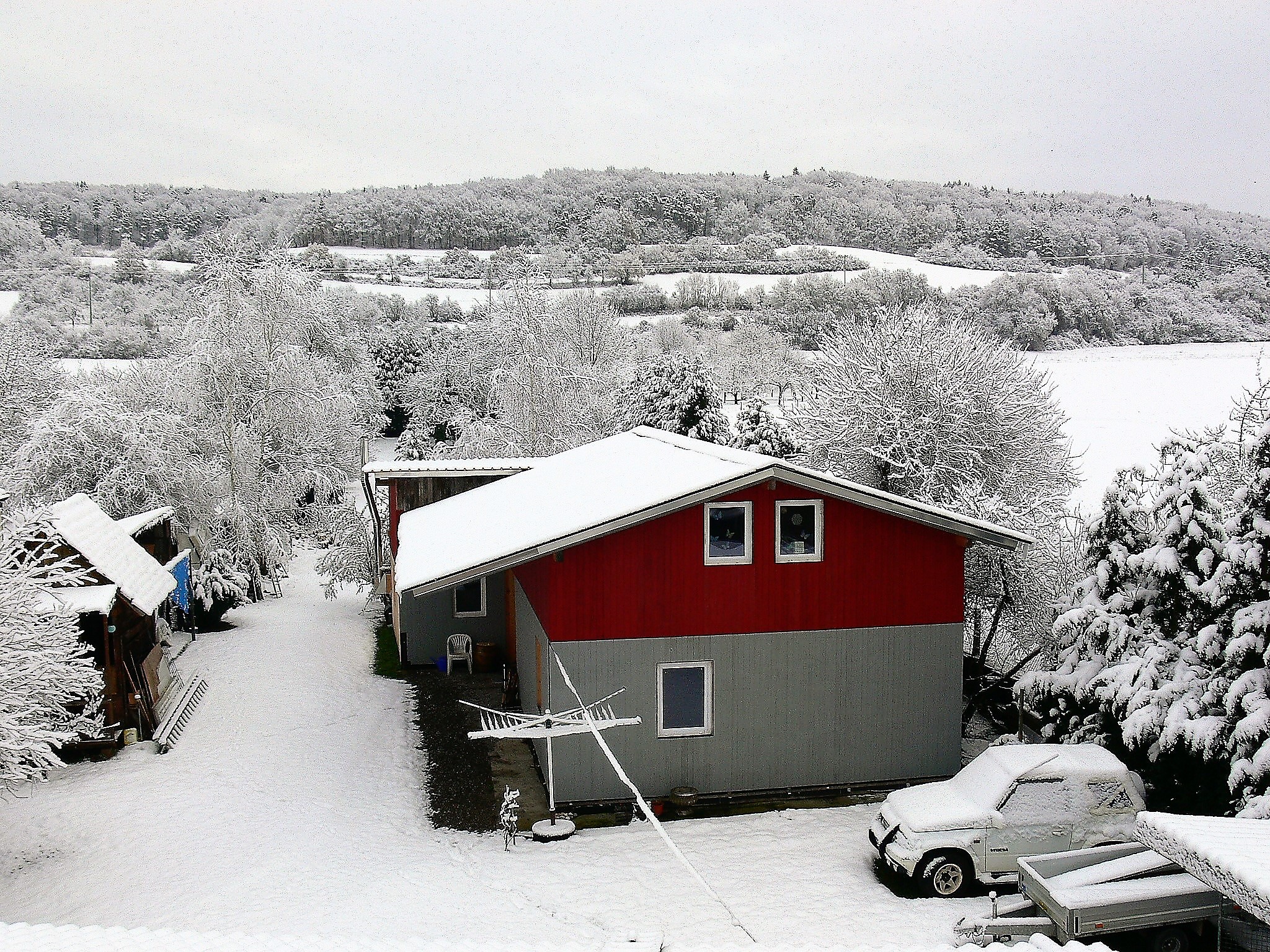 Gesundheitsschuppen im Schnee