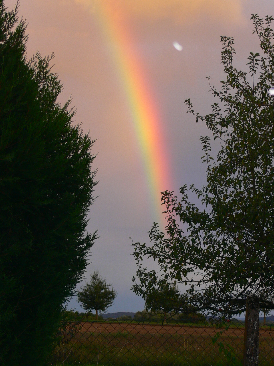 Regenbogen über dem Gesundheitsschuppen