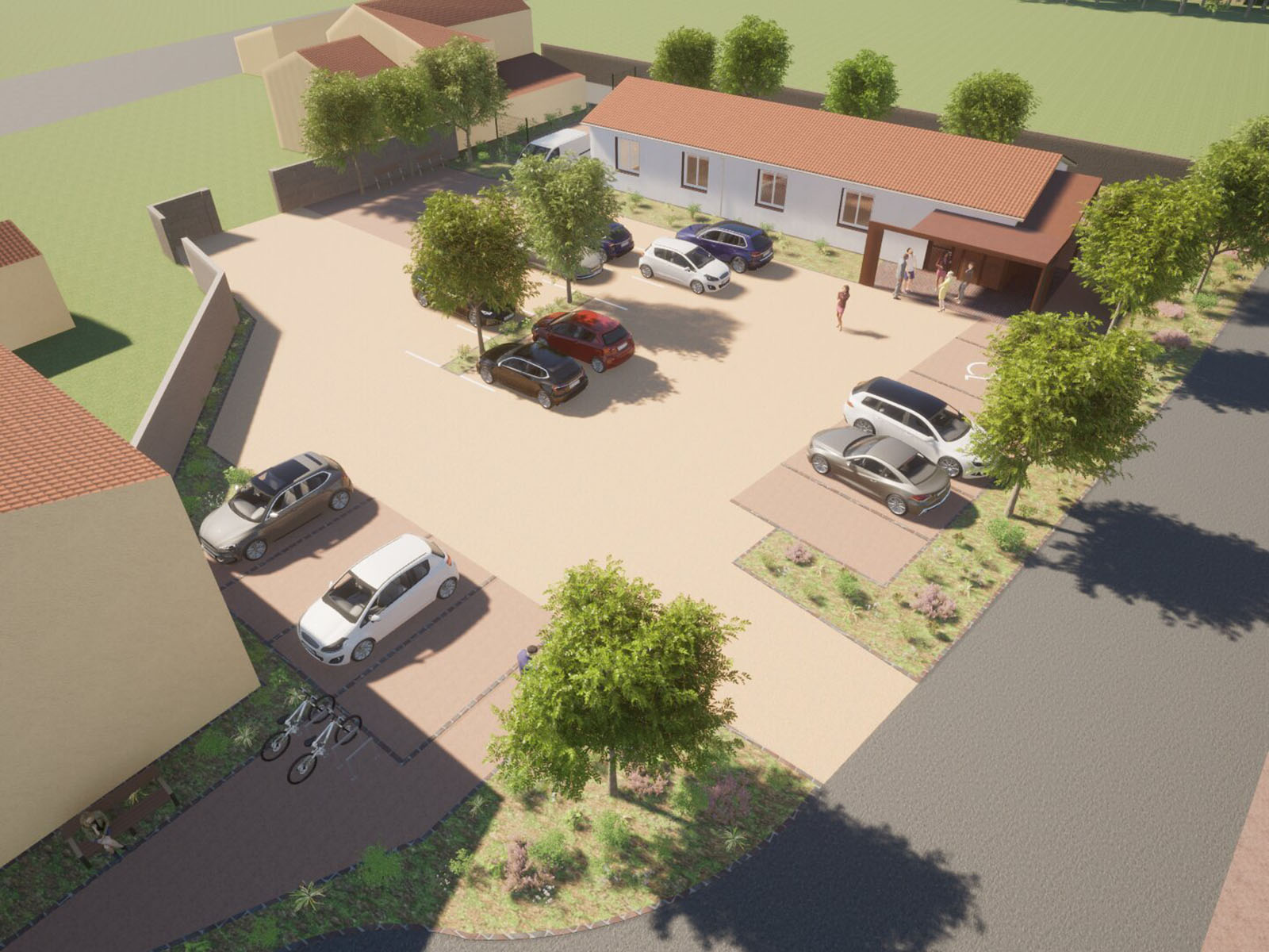 2026 - Amgt des abords de la Salle des Fêtes- St Agathe la Bouteresse - 310 000€ HT