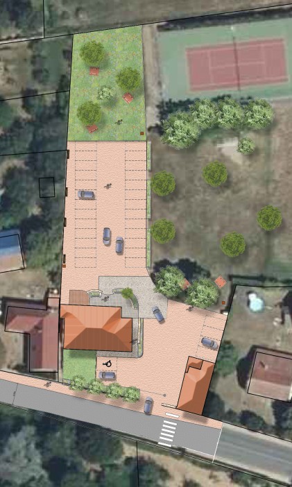 Saint Pont - Abords de la salle polyvalente