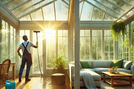 Wintergartenreinigung – für strahlende Transparenz und Wohlfühlatmosphäre