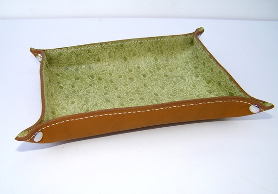 vide-poche, cuir, déco, design, cadeau