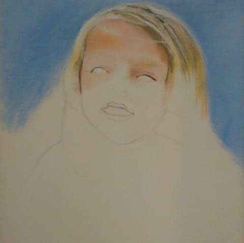 LYDIA ROSE~Stage 1... The Beginning Of A 14"x 17" Pastel Portrait