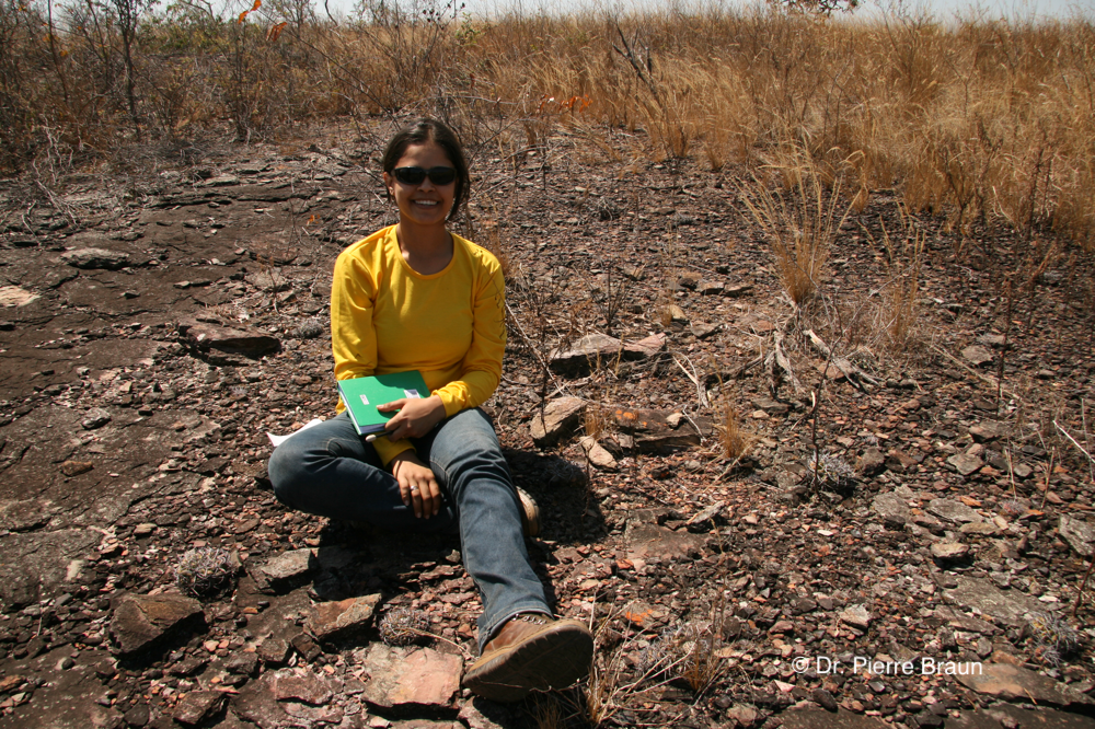 together with Dr. Marianna Rodrigues Santos in habitat of Discocactus lindanus, Goias 2010