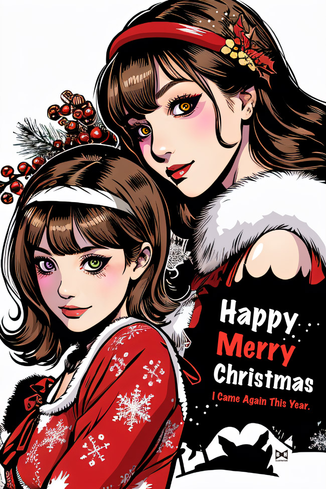 【クリスマスイラスト】Happy Merry Chirismas.21