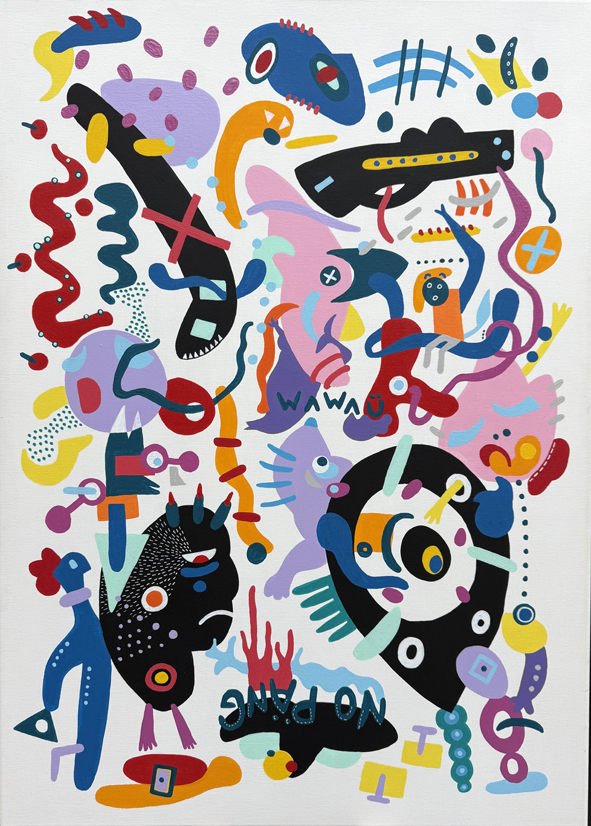 "No Päng" Acryl/Leinwand 50 x 70 cm