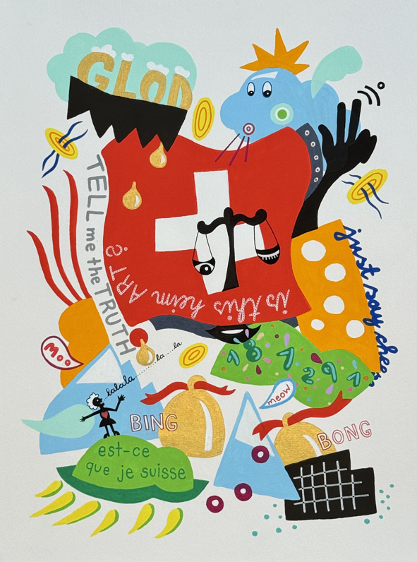 "Je Suisse" Kunstdruck 36 x 48 cm