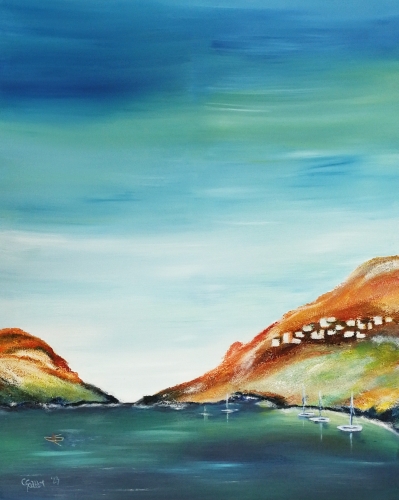 Weißes Gold, 80 x 100