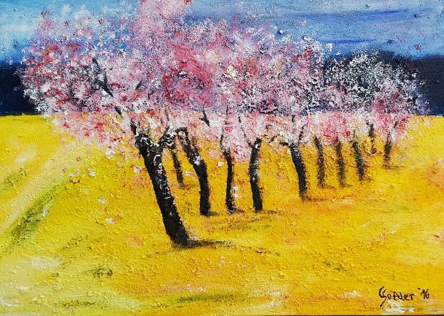 Frühlingserwachen, 50 x 70, Acryl