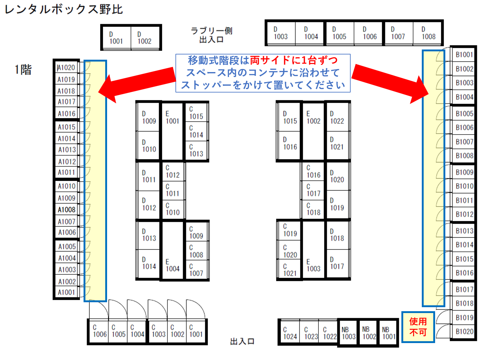 コンテナ野比のご利用者様へ