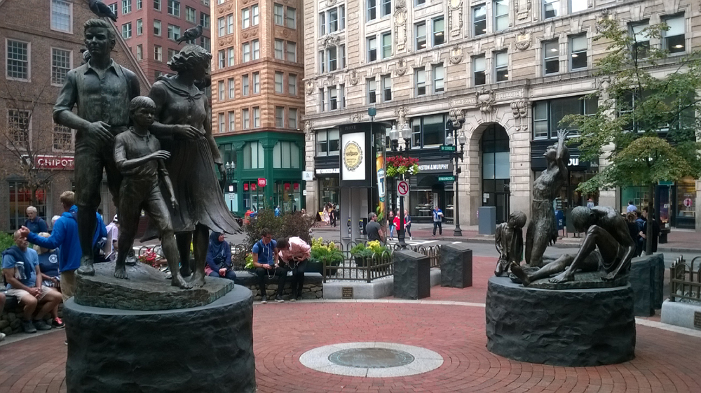 Boston irish famine memorial.