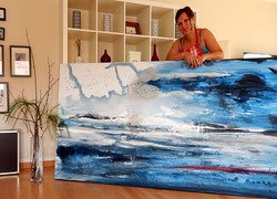 blaue landschaft