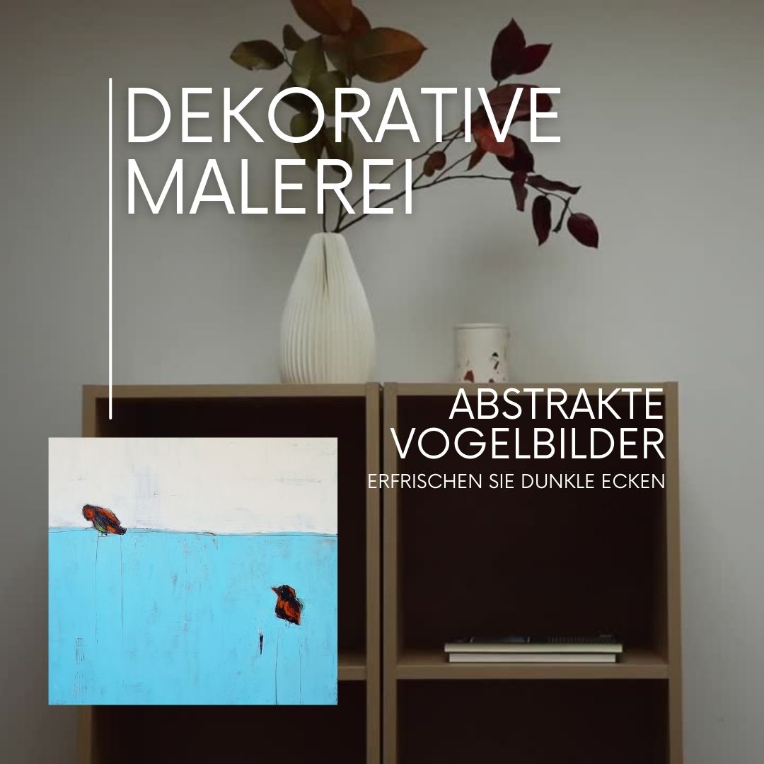 Dekorative Malerei - Vier Vogelbilder