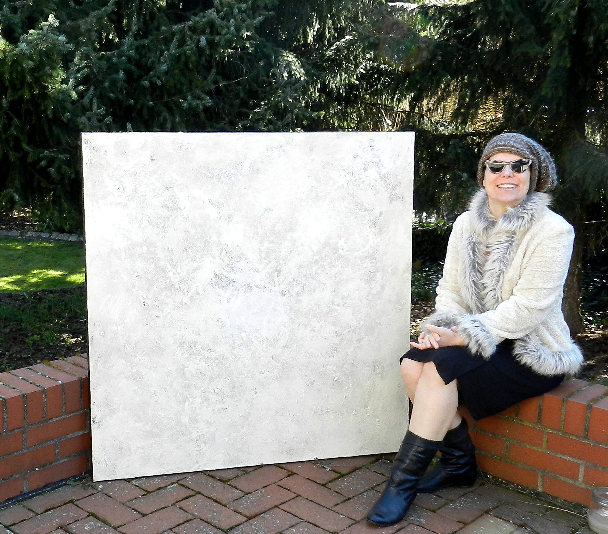 Bild in beige Hoffnungsvoll