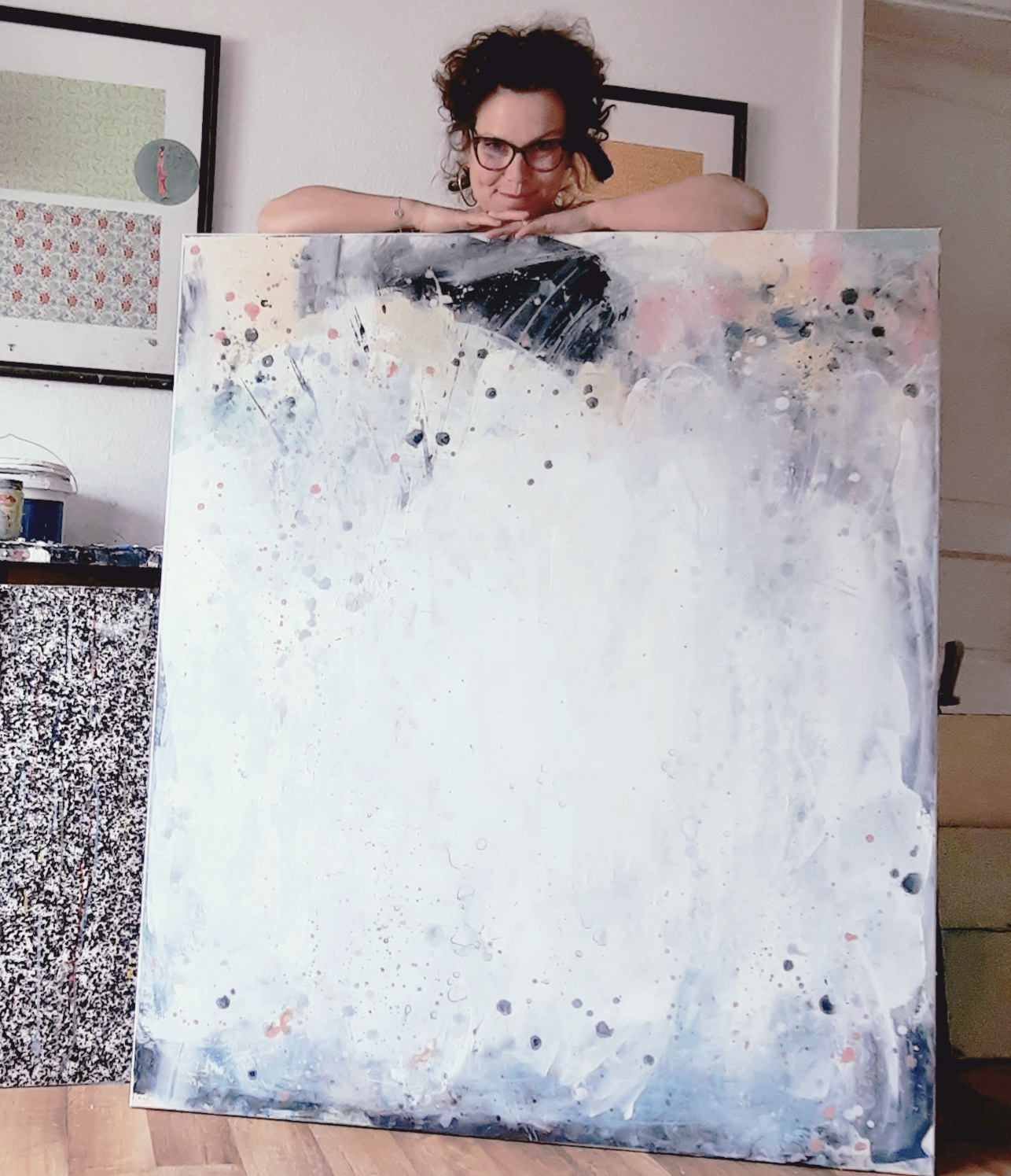 weisses großes Bild - pastell