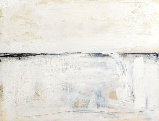 weiße abstrakte Gemälde - Acryl, moderne Malerei