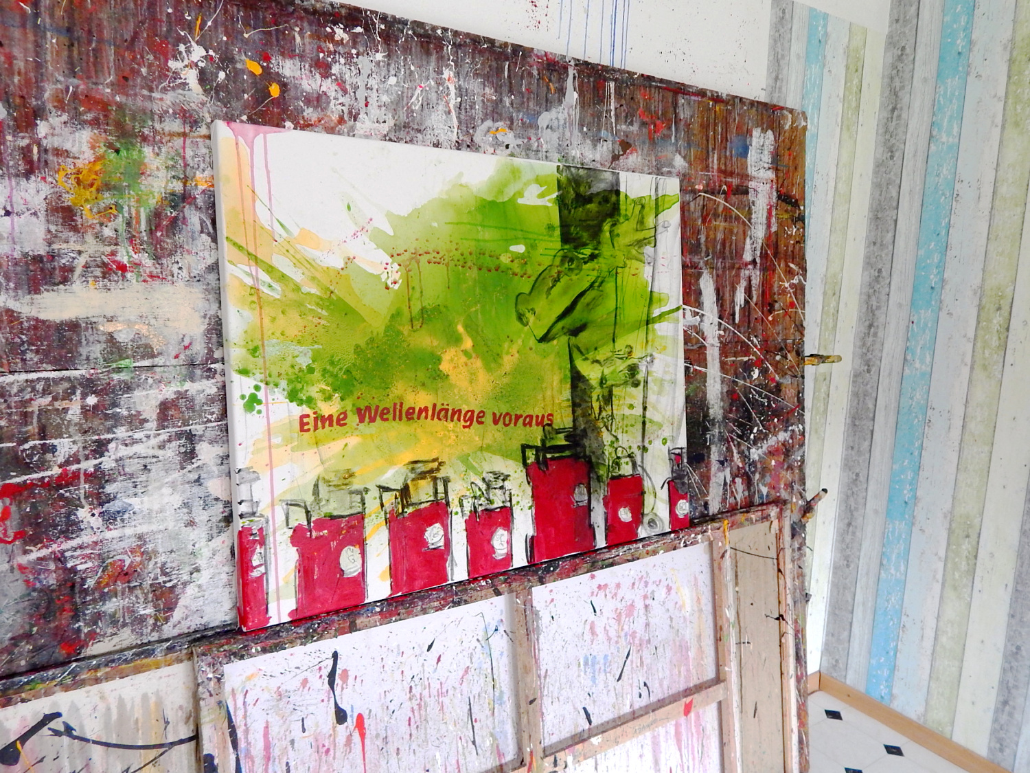 Unternehmen Firmenlogo gemalt