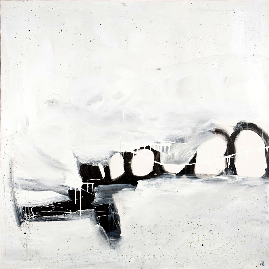 Vergangene Urlaubsflüge - 110 x 100 cm s/w