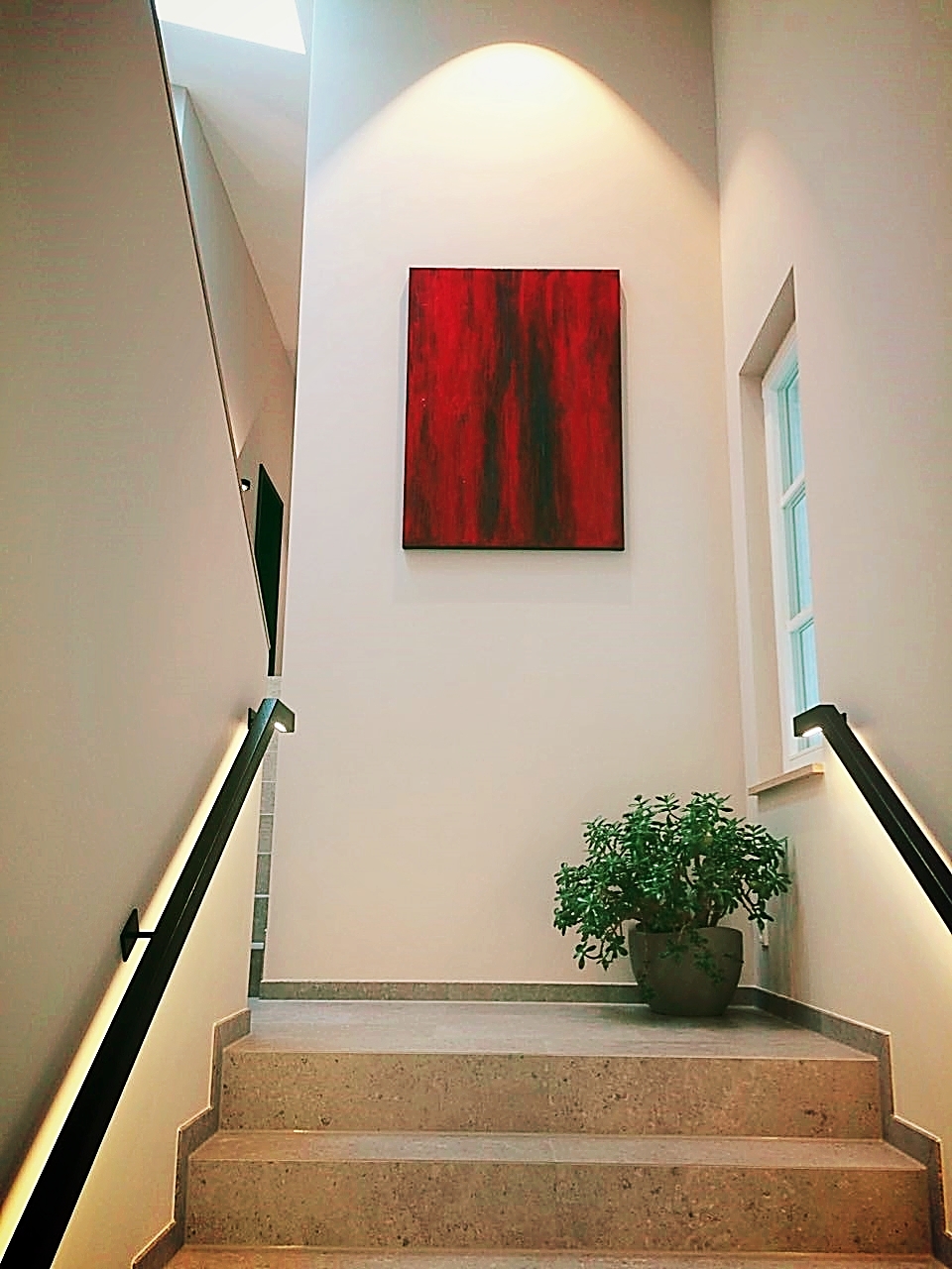 rotes Gemälde Treppe
