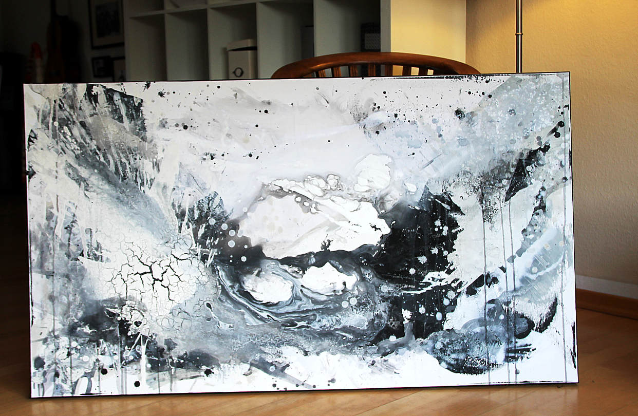 abstraktes Bild in s/w