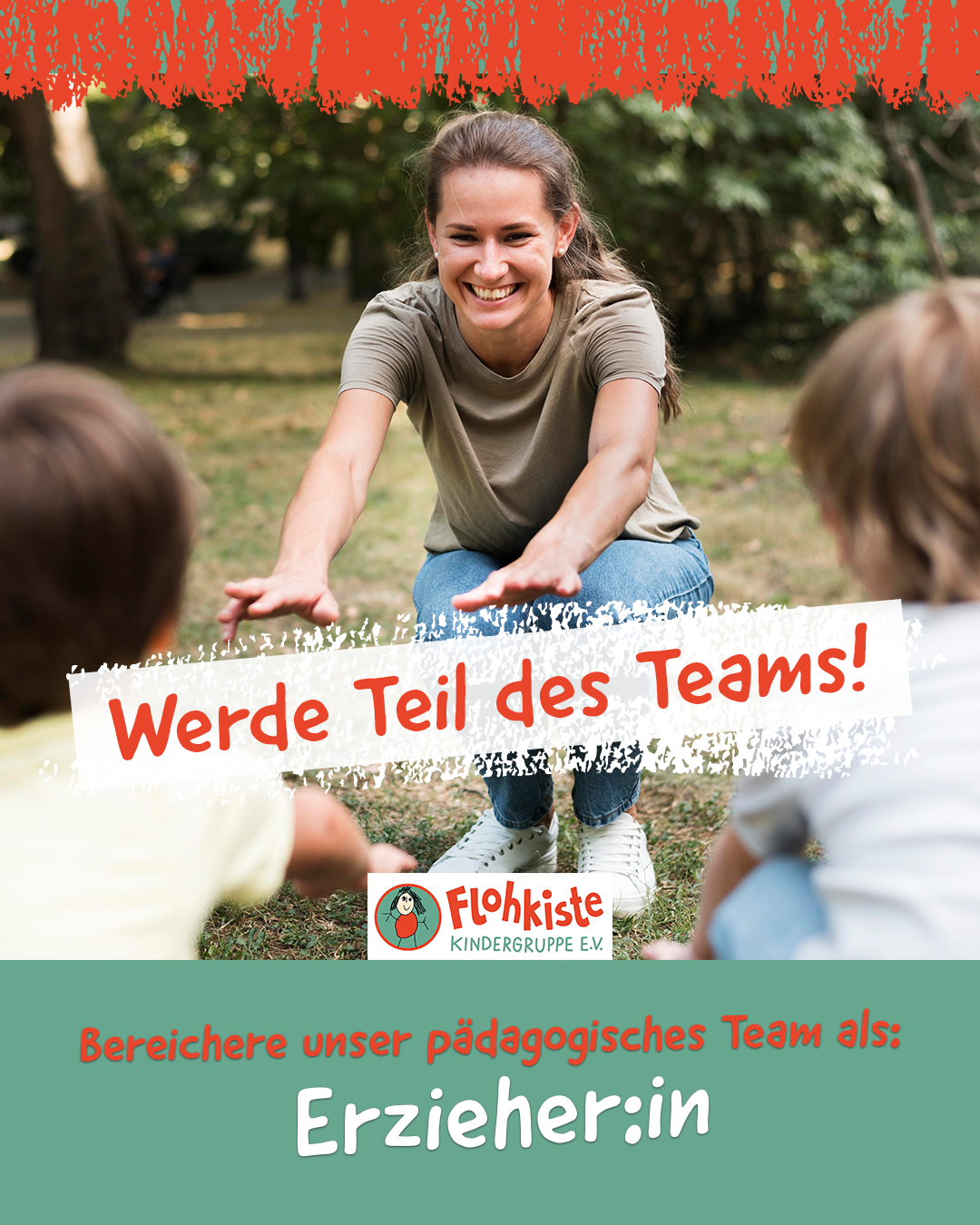 Wir suchen Dich! Erzieher:in Teilzeit (25 Std./Woche)