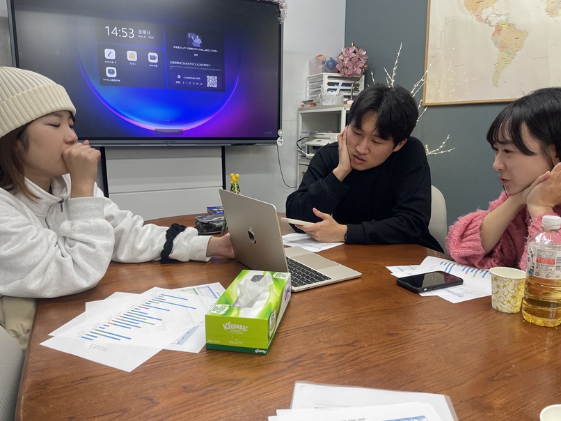 韓国語教室の月例ミーティング