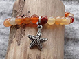 Oranges Edelstein Armband