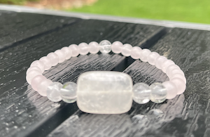 Rosenquarz Energie-Edelstein-Armband